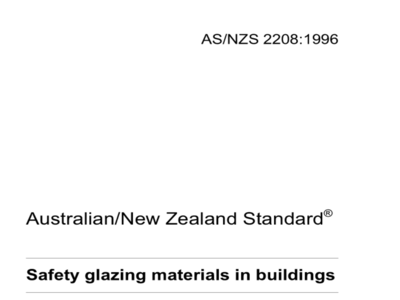 asnzs 2208 1996 safety glazing materials in buildings
