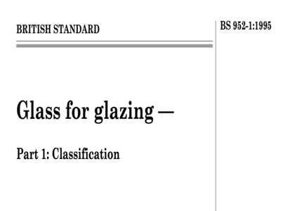 bs 952 1 1995 glass for glazing classification